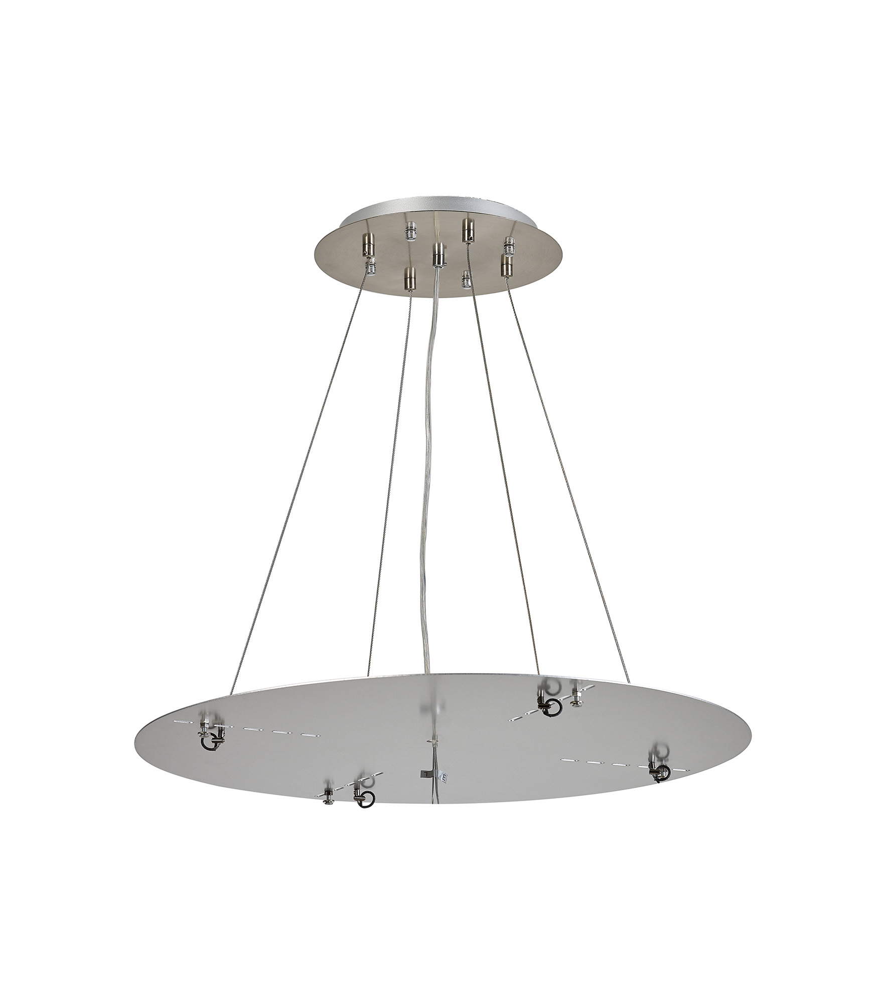 D0936SN/SI  Lowan 590mm, 3m Suspension Plate c/w Power Cable To Lower Flush Fittings, Satin Nickel/Silver Max Load 40kg (ONLY TESTED FOR OUR RANGE OF PRODUCTS)